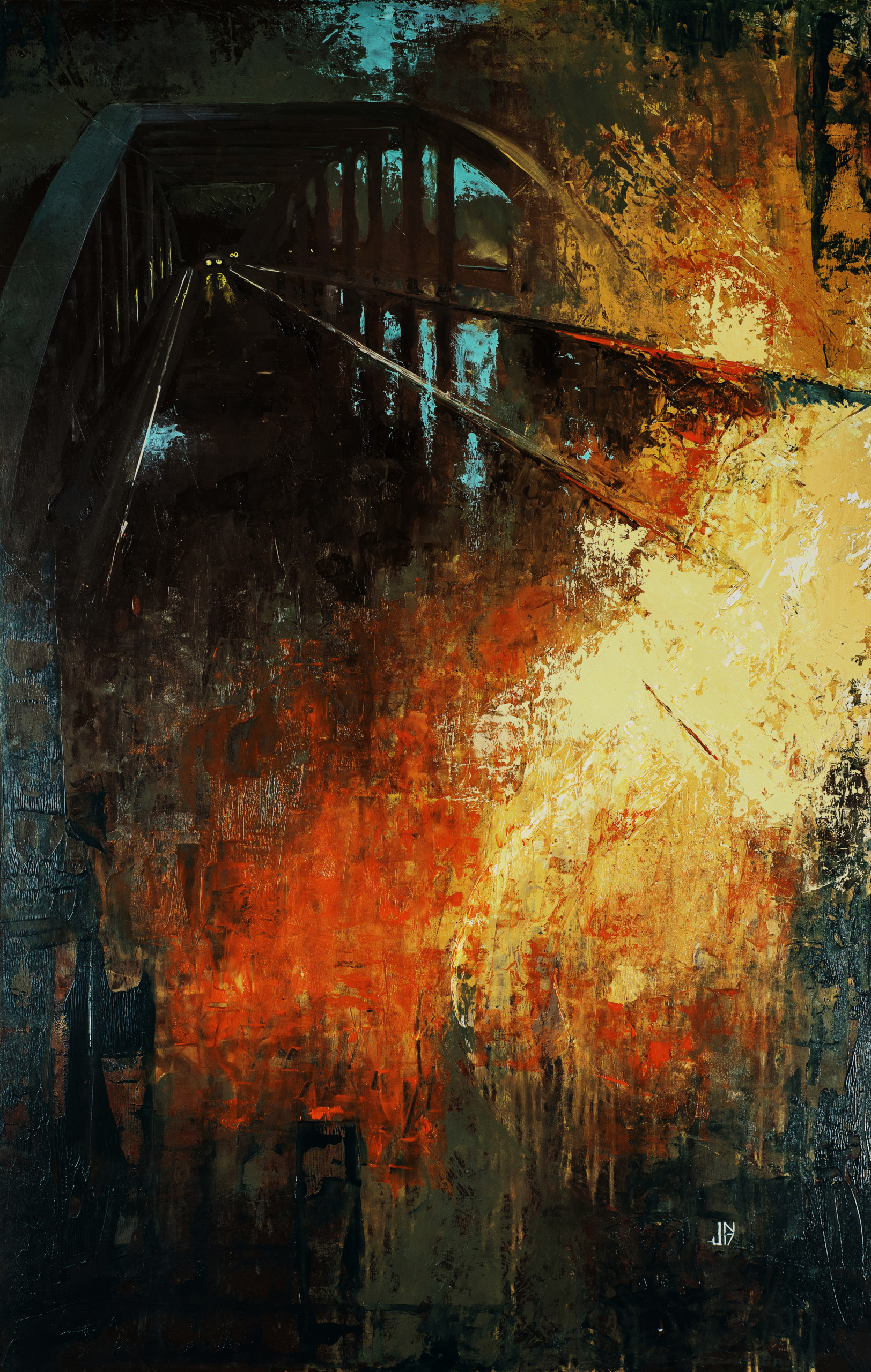 Santo Domingo - Tecnica mixta sobre aglomerado - 120x70